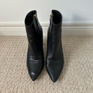Nine West leather pointed toe ankle boots